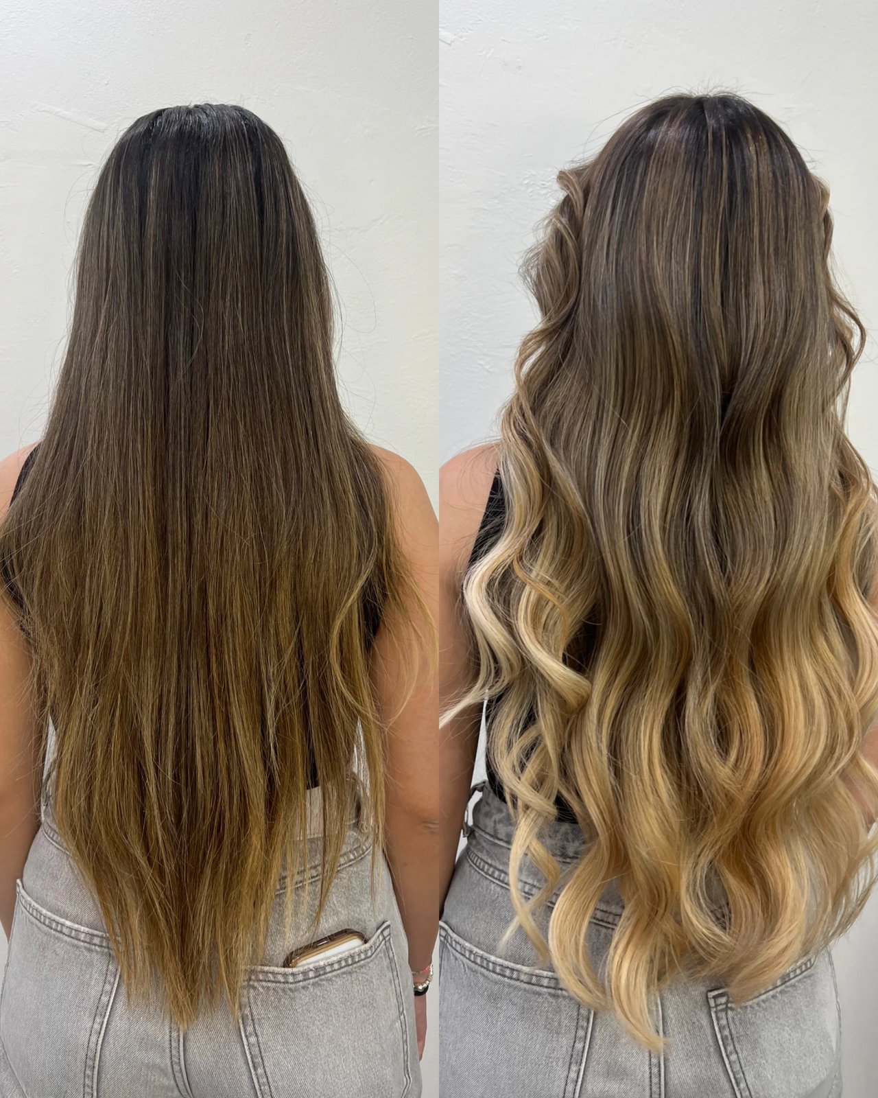 Prima e dopo schiariture soft blonde